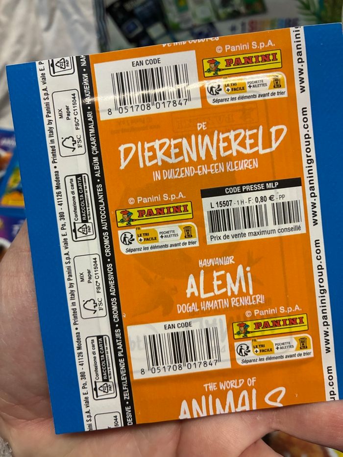 Kit panini Sachets de stickers Le Monde Des Animaux mille et une couleurs - photo numéro 5