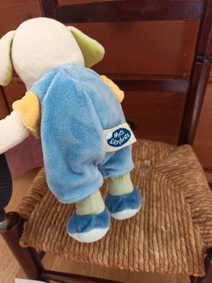 peluche doudou chien mots d enfants tbe - photo numéro 4