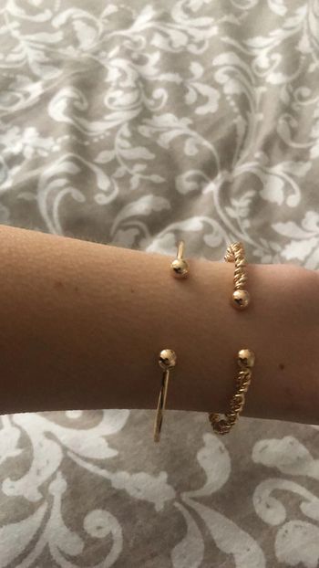 Lot de 2 bracelets dorés