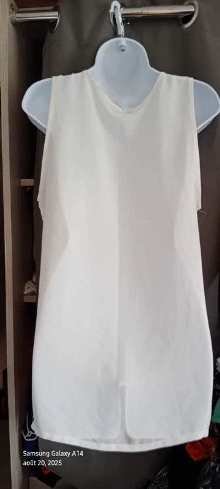 Blouse longue sans manches col V en voile femme S only & u - photo numéro 10