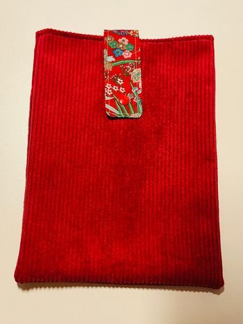 Pochette pour livre broché 28X21 rouge