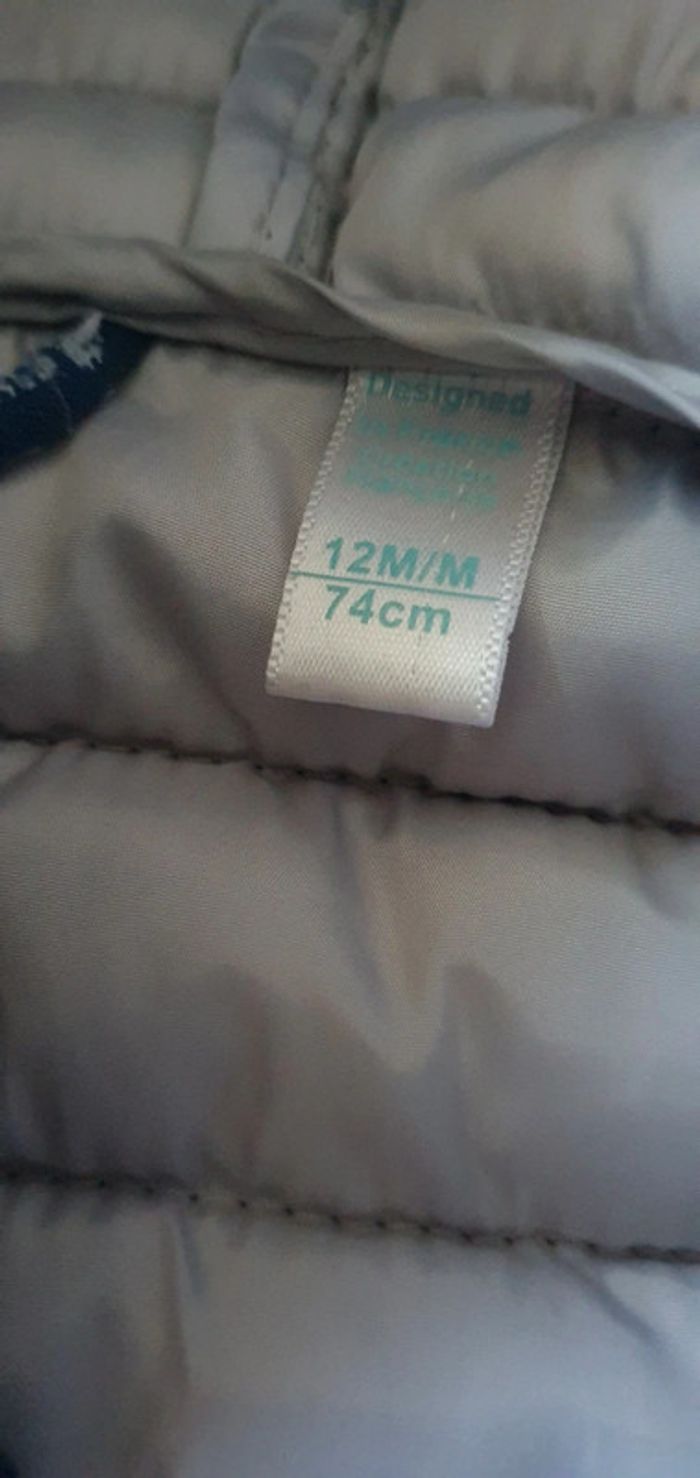 Manteau blouson doudoune garçon 12mois 74cm Obaïbi - photo numéro 3