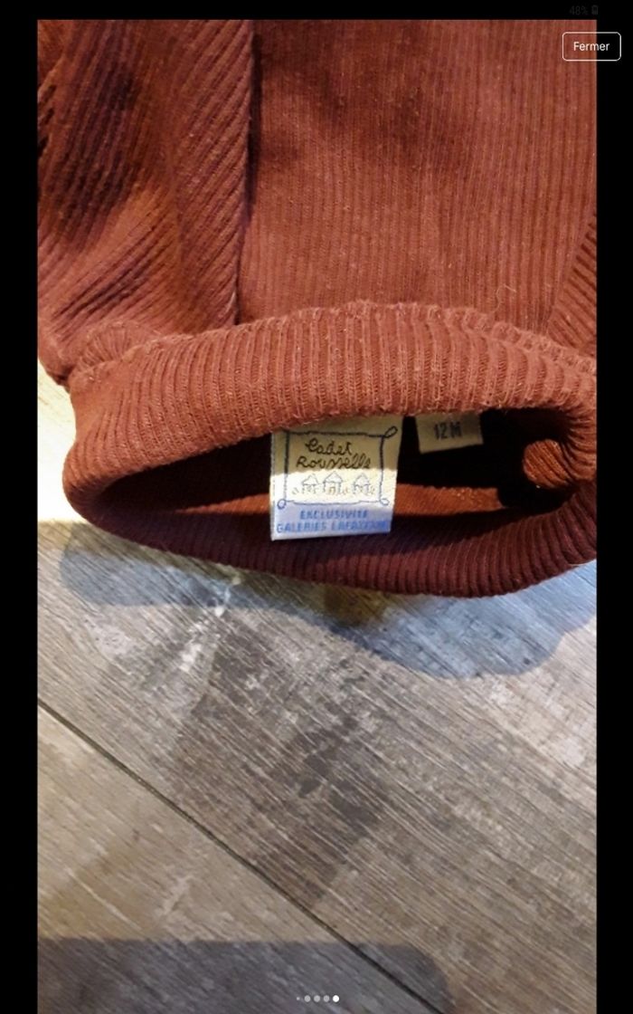 Tee shirt manche longue petit col roulé marron - photo numéro 4