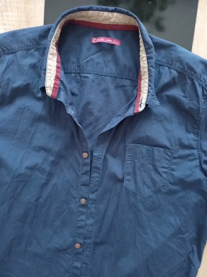 Chemise homme bleue L - photo numéro 6