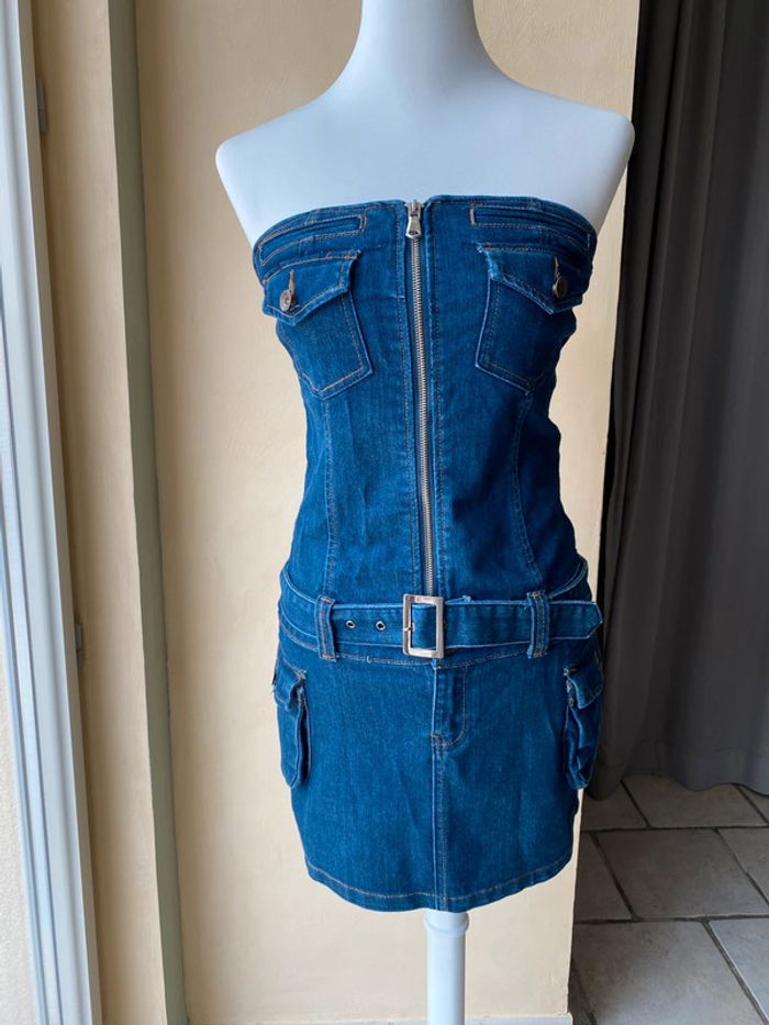 Robe bustier en jean Just F M - photo numéro 5