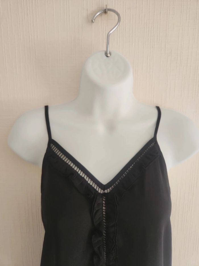 Débardeur chic détails ajourés Mango XS noir - photo numéro 3
