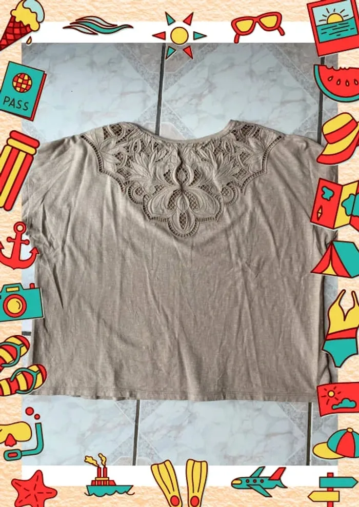 T shirt beige Camaïeu - photo numéro 5