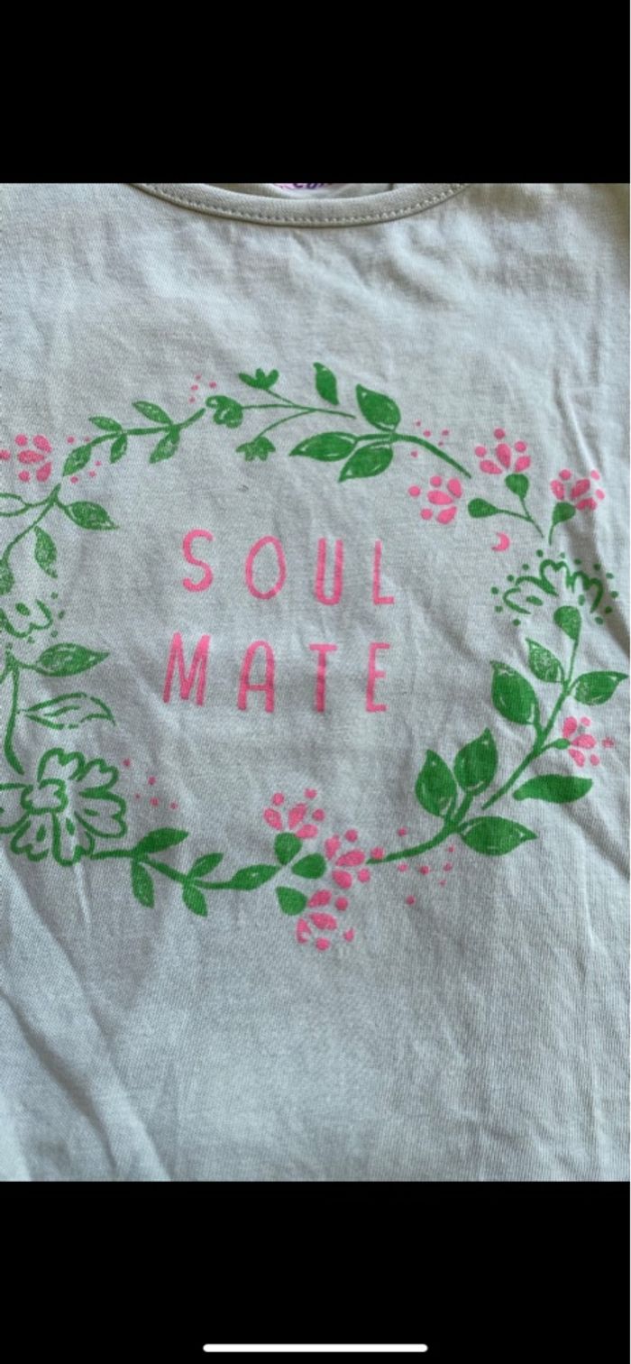 Tee shirt vert et rose - photo numéro 2