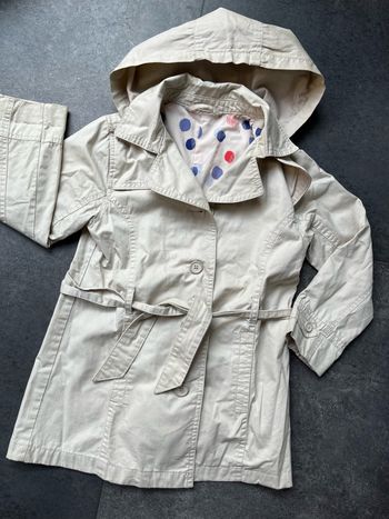 Trench à capuche amovible DPAM 8 ans beige