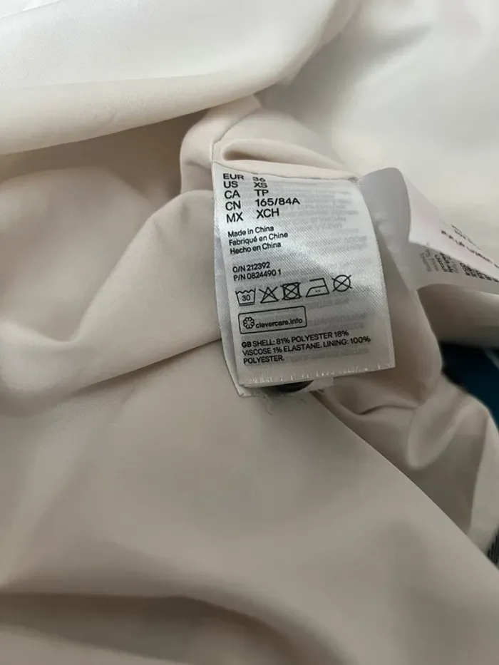 Blazer à carreaux crème marron et noir H&M - photo numéro 9