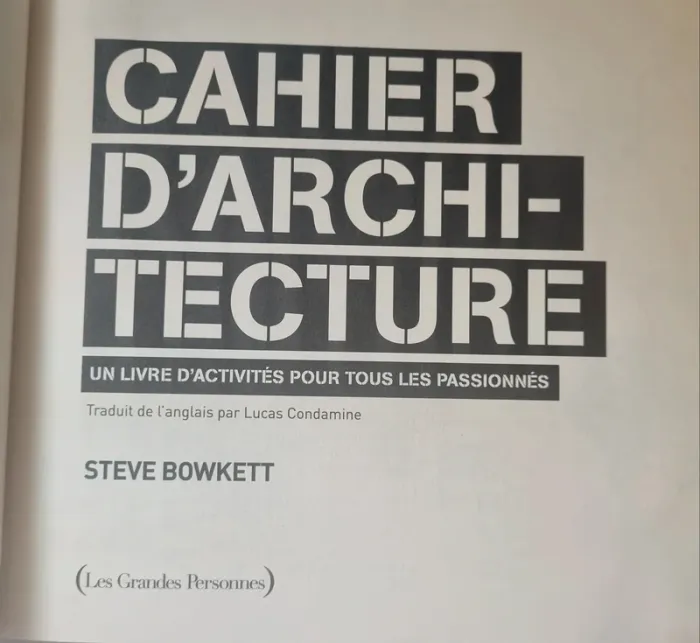 Cahier d'architecture - photo numéro 2