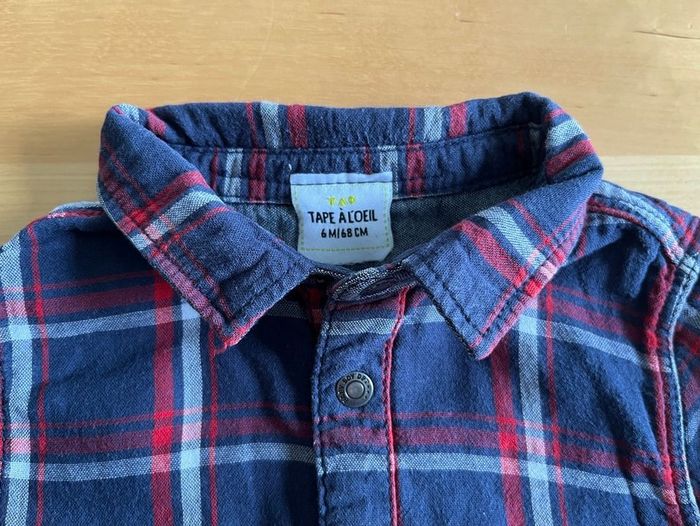 Chemise à carreaux 6mois tape à l’œil - photo numéro 3