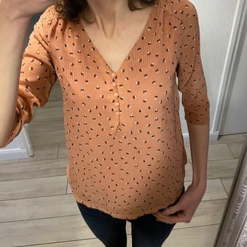 Belle blouse rose saumon