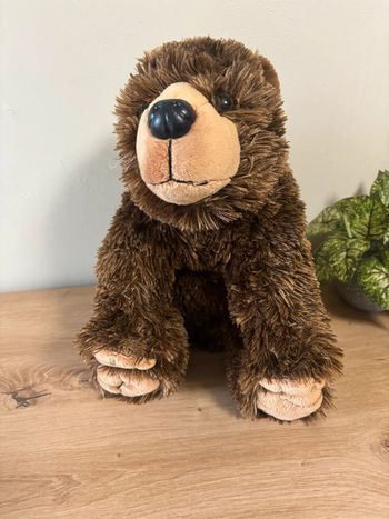Doudou peluche gros ours brun marron wild republic 30 cm