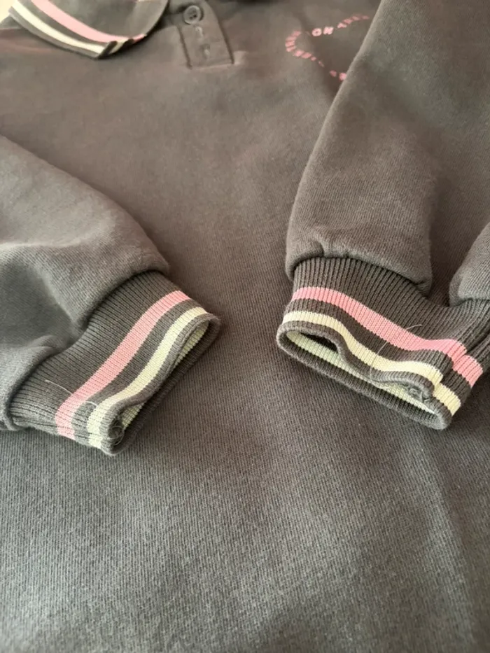 Robe/sweat ZARA grise/rose 6Y/116cm - photo numéro 8