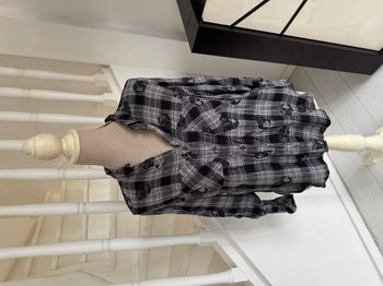 Chemise Rock & Republic à carreaux gris et noirs et motifs noirs