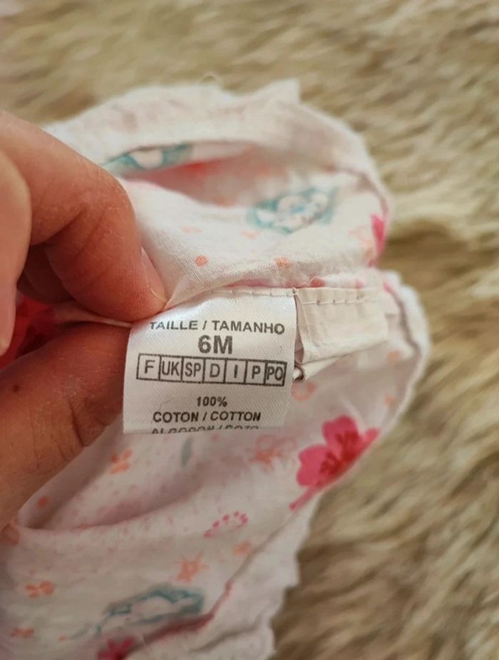 Débardeur  blanc fleur graine de rêve  6 mois - photo numéro 5