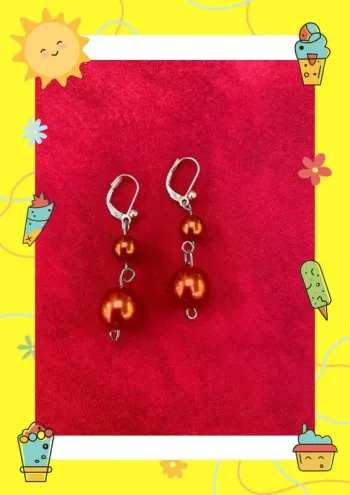 Boucles d'oreilles oranges