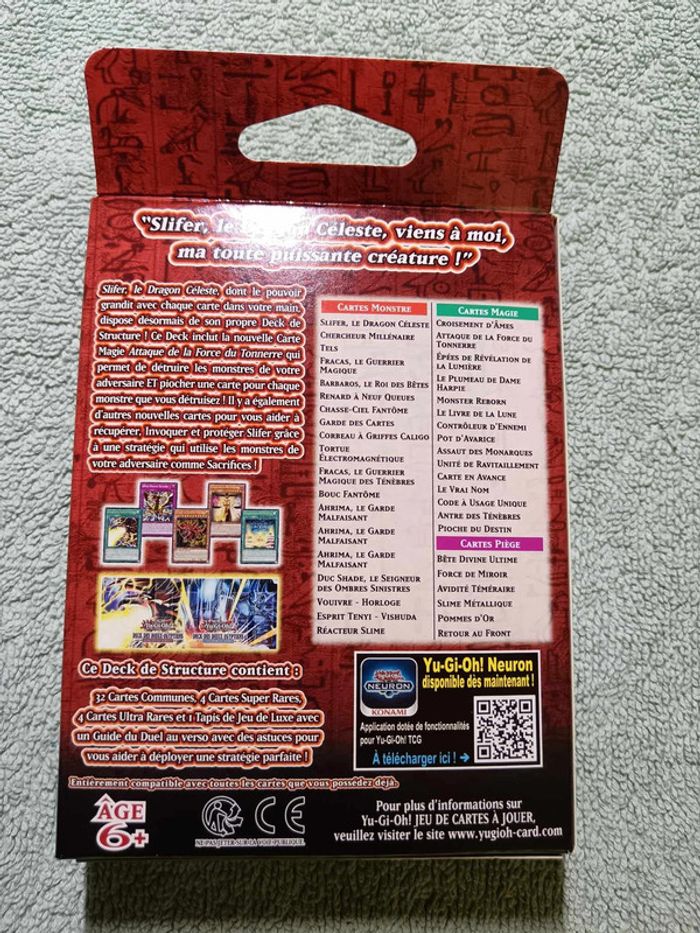 Lot de 2 Decks de carte à collectionner Yu-Gi-Oh! - Des Dieux Egyptiens - Slifer, le dragon celeste - photo numéro 2