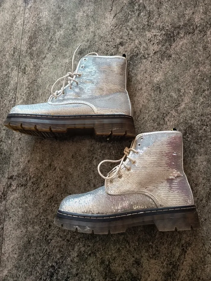 Bottines argenté pointure 38 belle women - photo numéro 3