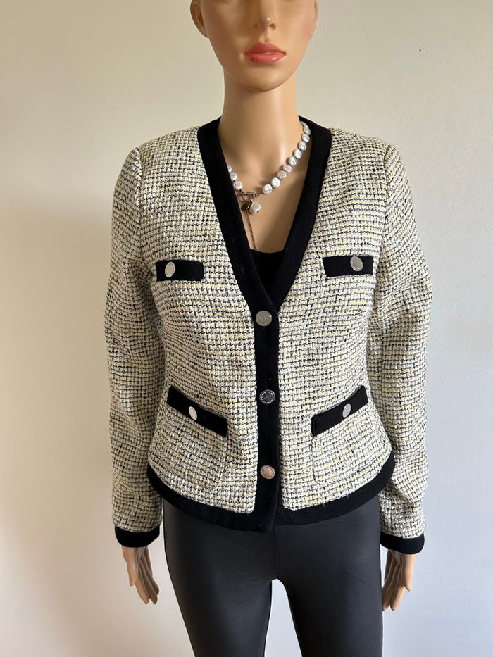 Veste en tweed à manches longues Morgan taille 36 jamais portée - photo numéro 3