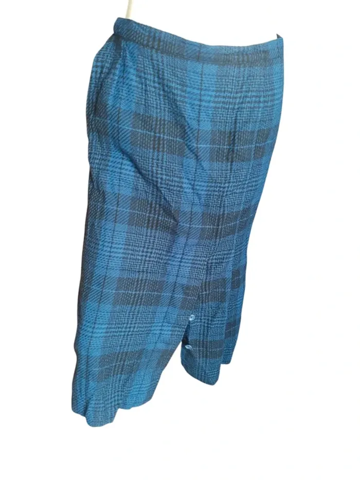 Jupe skirt automne hiver winter écossaise tartan blue black prince de Galles