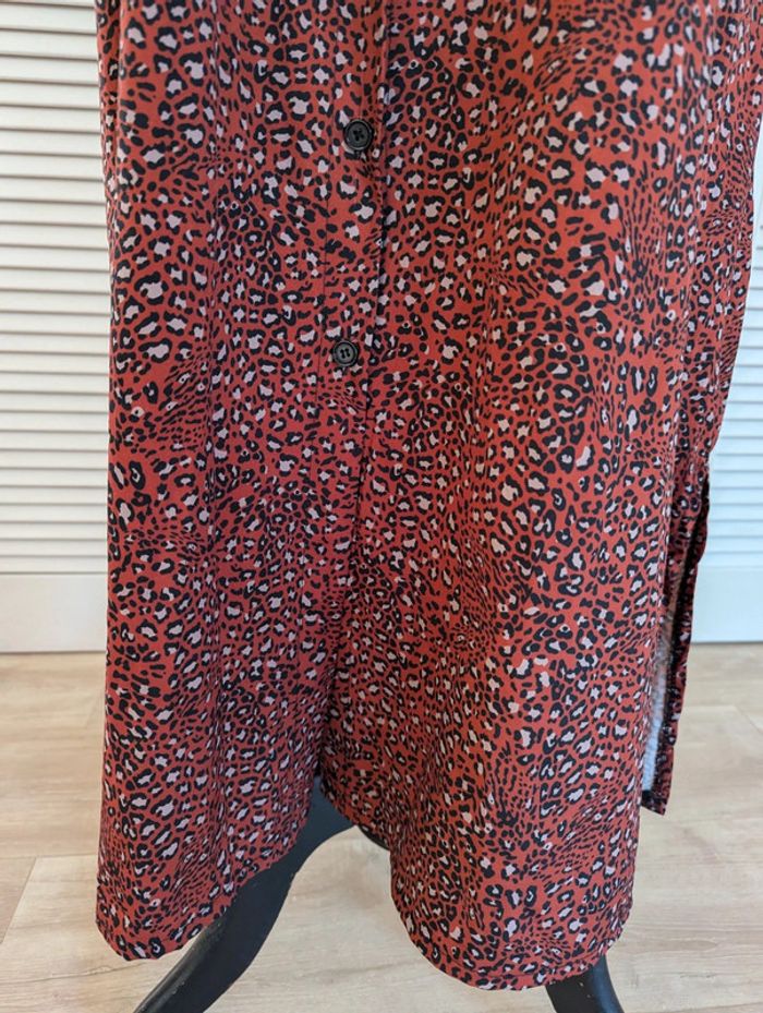 Robe longue motif léopard terracotta - photo numéro 5
