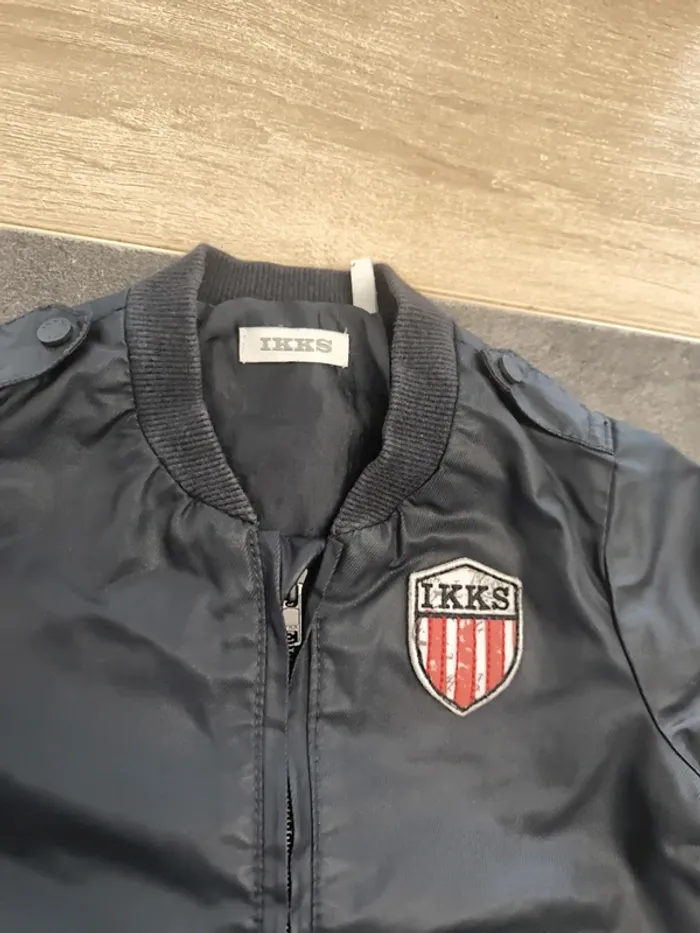 Veste zippée type enduit garçon 12 mois IKKS - photo numéro 3