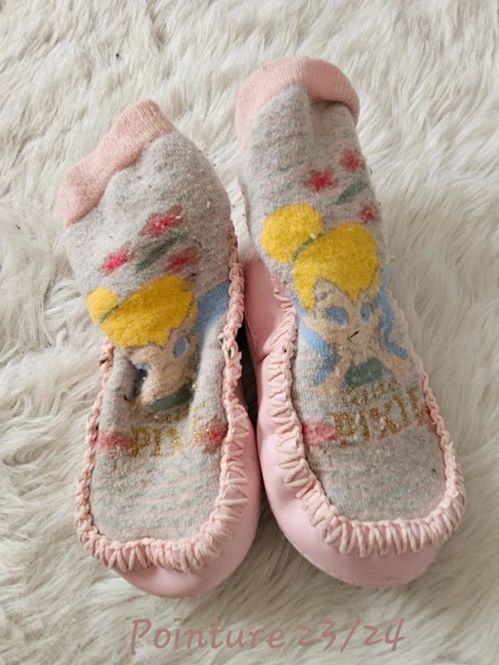 Chaussons chaussettes souples Disney Fée Clochette - Pointure 23/24