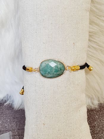 Bracelet réglable pierre Amazonite