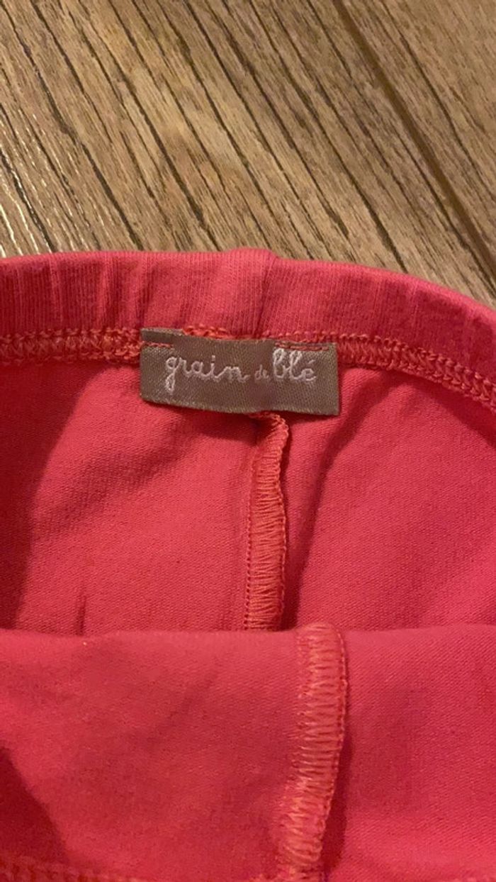 6 mois - grain de blé caleçon legging fushia - photo numéro 2