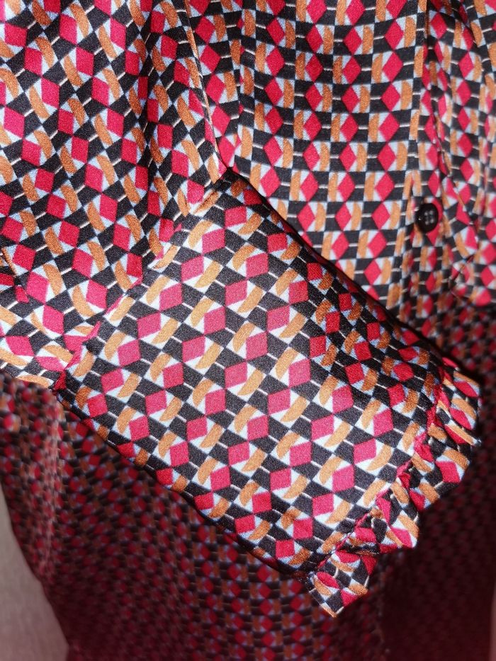 Chemisier à motifs à col lavallière Mango - photo numéro 3