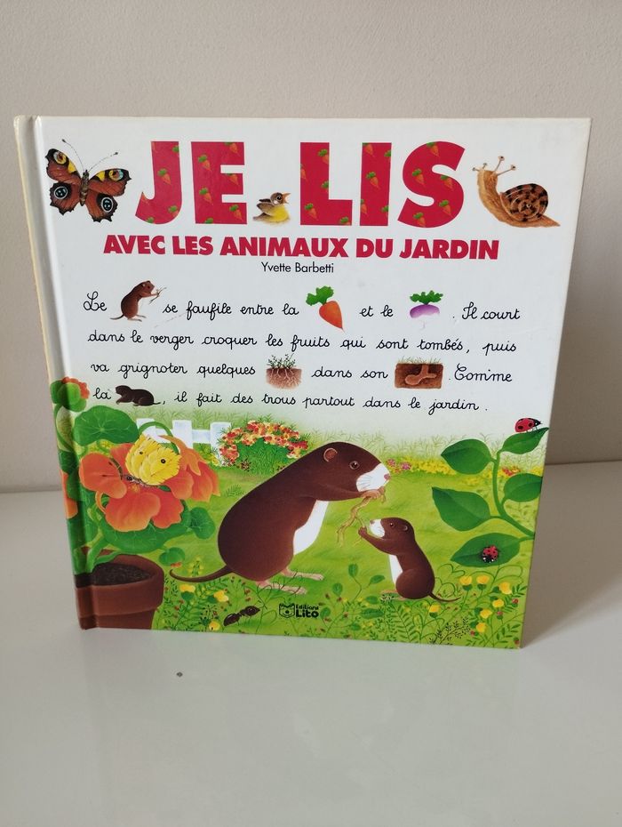 Livre Je lis avec les animaux du jardin