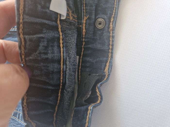 Jean 3/4 ans Tex Bleu foncé avec effet délavé - photo numéro 4