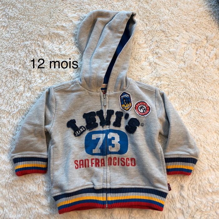 Gilet capuche Levis gris G12m