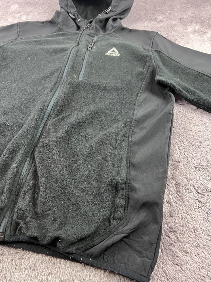 Veste polaire Reebok noire avec logo taille L – Homme streetwear - photo numéro 8