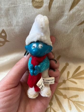 Petite peluche Schtroumpfs vintage à accrocher Peyo