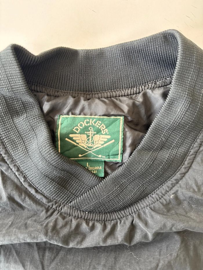 Coupe-vent Dockers noir vintage – Taille L homme – Logo brodé - photo numéro 3