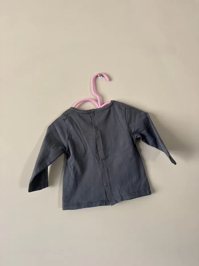 👚 haut manches longues - bébé fille - 6 mois - 68 cm - Obaibi - 100% coton - très bon état - photo numéro 5