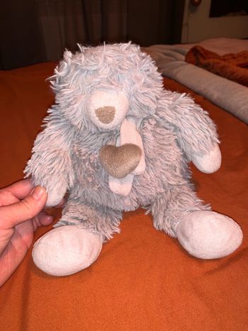 Peluche animal Doudou ours Atmosphera  Tout doux  Long poils