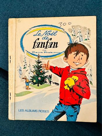 Livre ancien carton 1967 Le Noël de Fanfan Les albums roses Pierre Probst (Caroline)