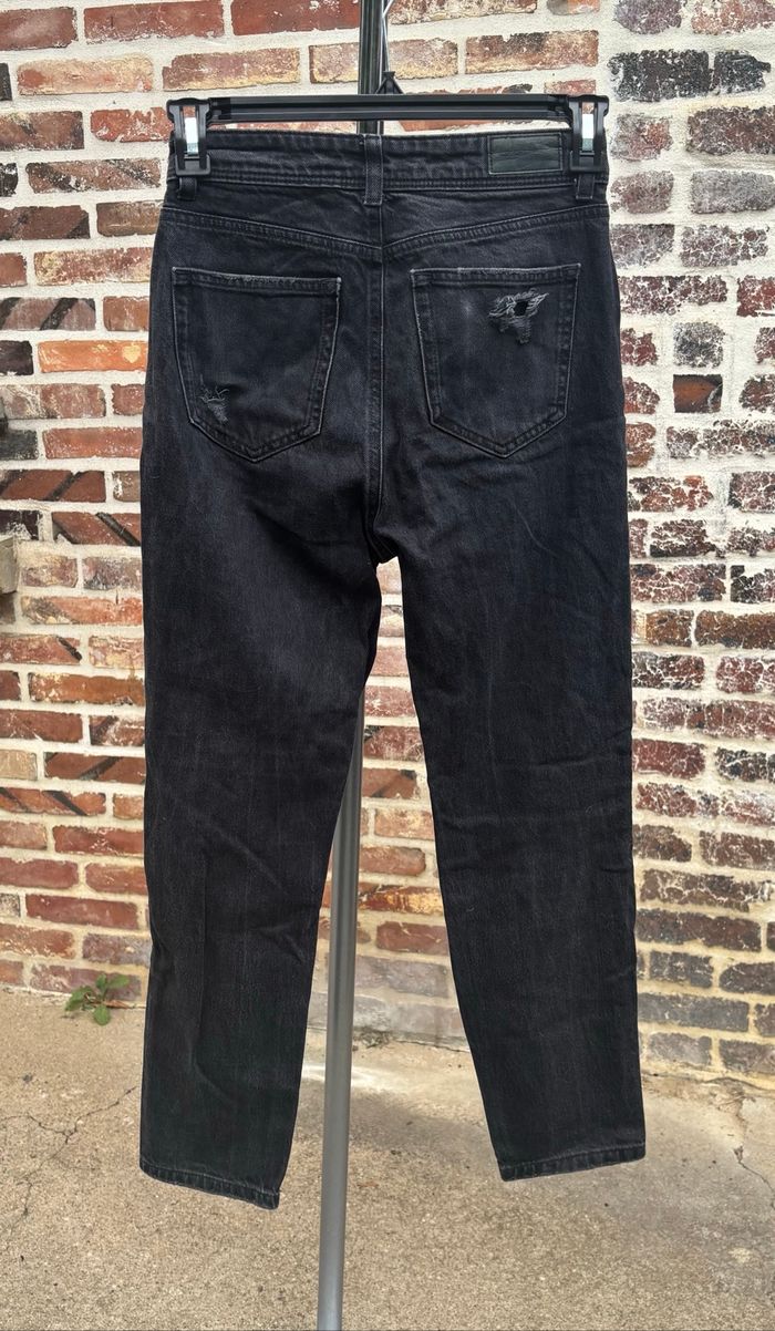 👖 Jean noir déchiré Clockhouse High Rise Mom – taille haute (T36) - photo numéro 5