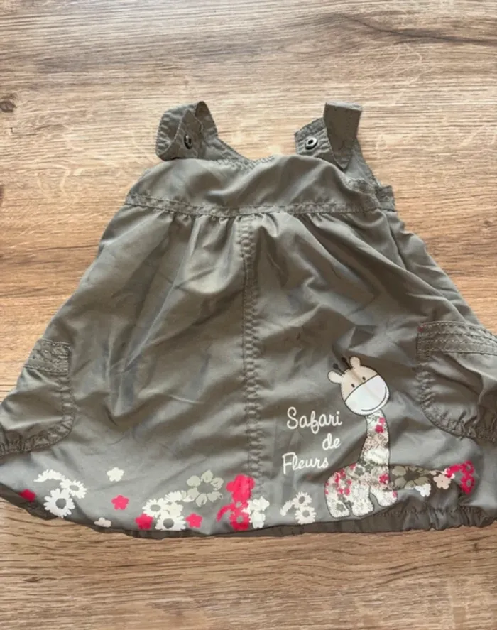 Robe salopette bébé fille “Safari de Fleurs” - photo numéro 2