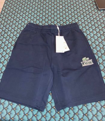 Short coton Lacoste neuf taille 2XS / xxs / 32 unisex valeur 75 eu marine