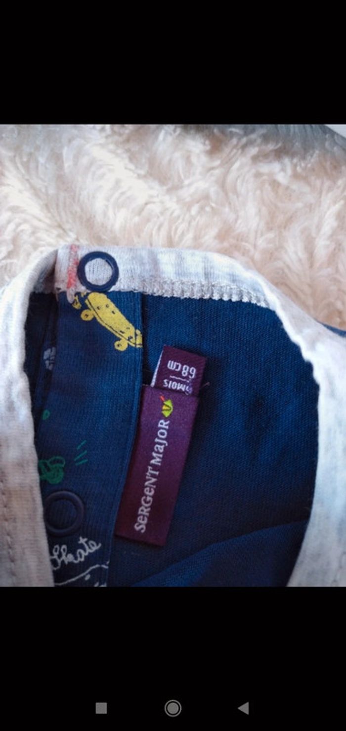 Ensemble (tee shirt manches longues+ jeans) Garçon 6 mois Sergent major - photo numéro 6