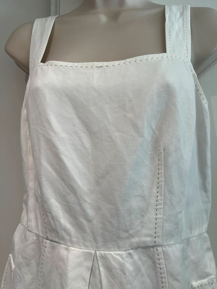 Robe blanc cassé Caroll  taille 38 lin et coton - photo numéro 8