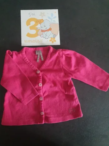 Gilet rose 3 mois