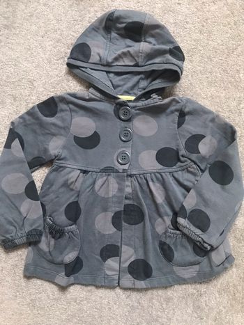 Gilet gris à gros pois fille Zara 4-5 ans