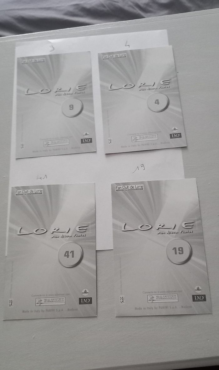 Cartes Panini Lorie - photo numéro 2