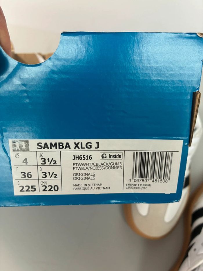 Baskets Adidas samba xlg blanche pointure 36 neuves avec boîte - photo numéro 12